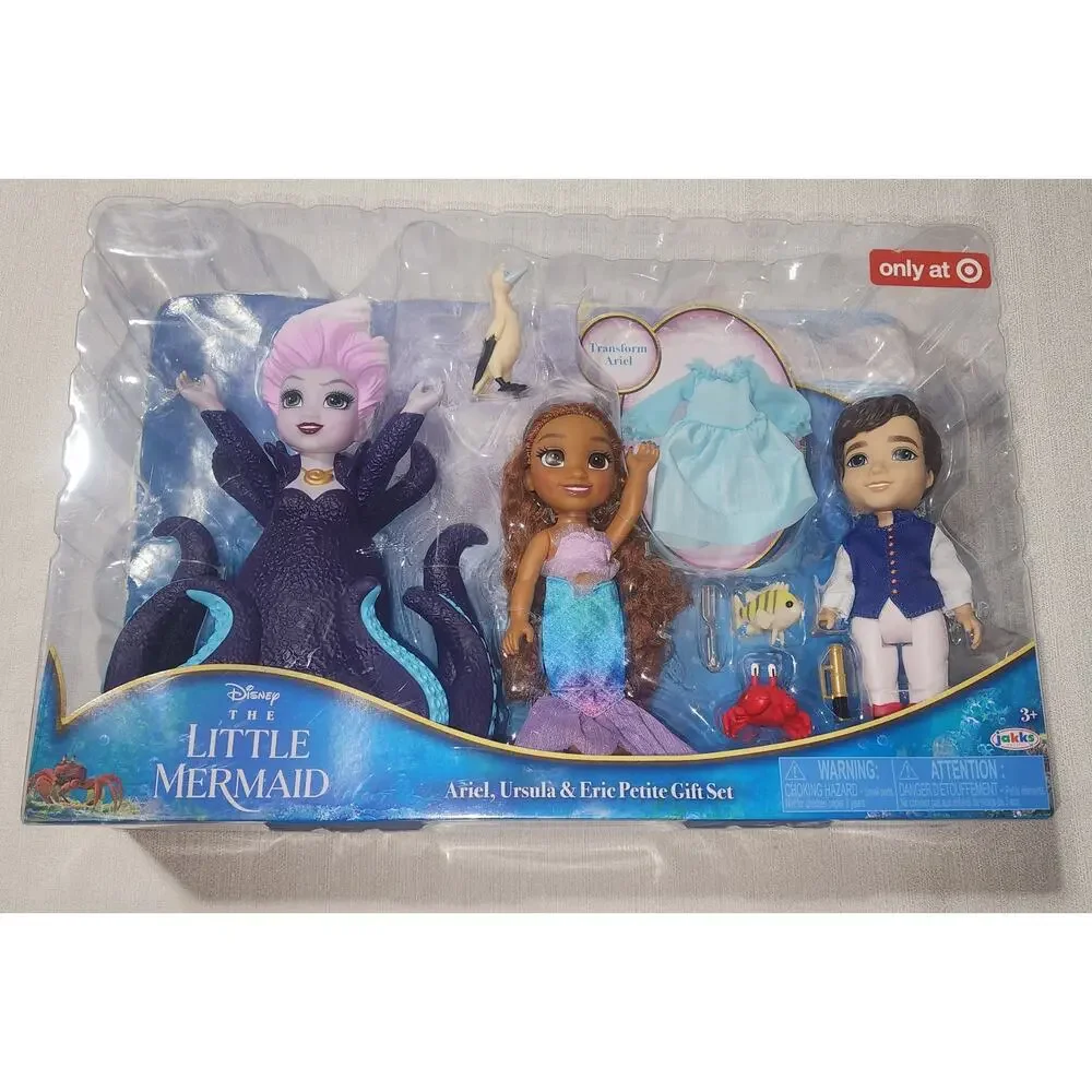 The little mermaid Ariel, Ursula and Eric petite gift set